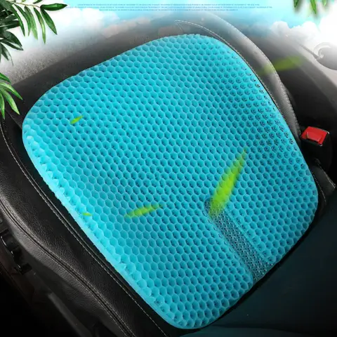 Evershine Gel-Sitzkissen (druckentlastend für langes Sitzen), Blau, 43 x 41 cm