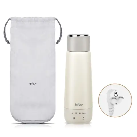 Bear 300 ml Electric Kettle, 3-in-1 Portable Small Fast Heating Insulation Cup