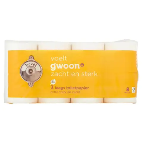 G'woon Toilettenpapier 3-lagig 8 Rollen