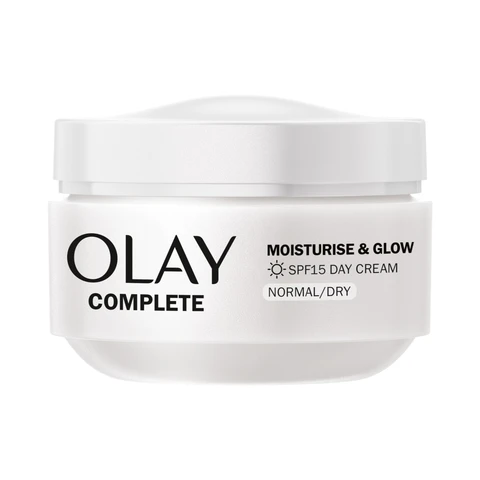 OLAY Complete Moisturise & Glow Day Cream with SPF15, for Healthy Glowing Skin, 50ml