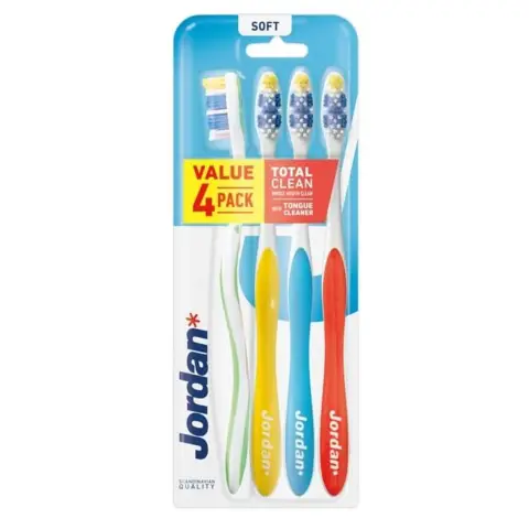 JORDAN Toothbrush - Total Clean Soft 4 pieces