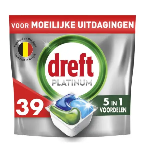 Dreft Platinum All In One Original Dishwasher Tablets 39 pcs