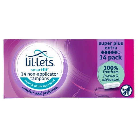 Lil-Lets Smartfit 14 Non-Applicator Tampons Super Plus Extra