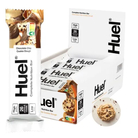 Huel Complete Nutrition Bars, Cookie Dough, 55g, Pack of 12