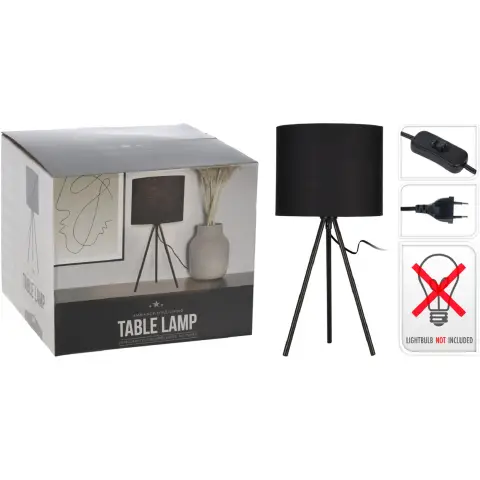 Standing Tripod Lamp Modern Elegant H43cm