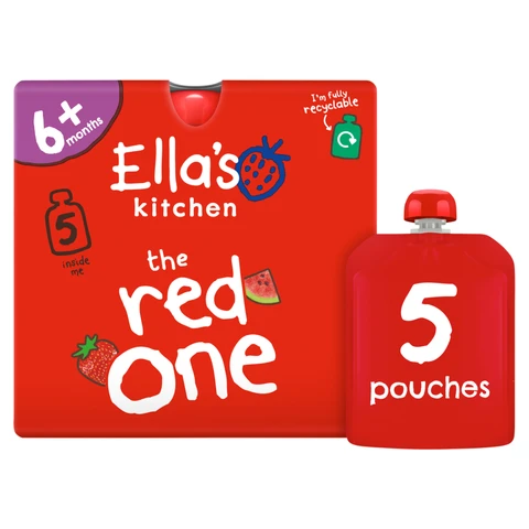 Ella’s Kitchen Organic The Red One Multipack 6+ Months 5 x 90g