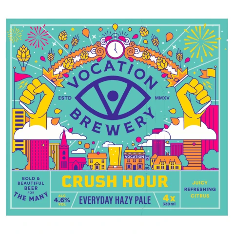 Vocation Brewery Crush Hour Everyday Hazy Pale 4 x 330ml