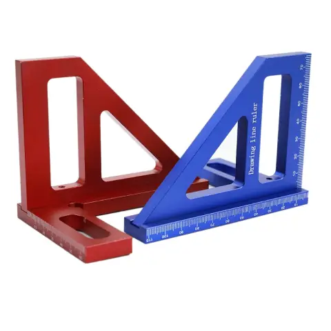 Werten Sie Ihr Holzbearbeitungsprojekt mit diesem Mehrwinkel-Aluminiumlineal auf! Blau