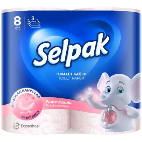 Selpak Parfümiertes Superweiches Toilettenpapier 3 Lagen 8 Rollen