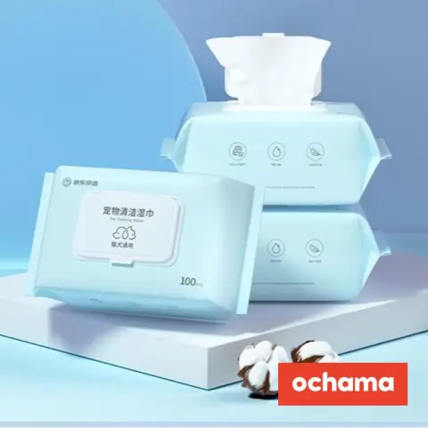 ochama Pet Wipes (100 Sheets * 3 Packs)