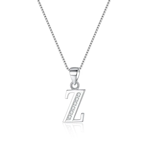 Ever Faith 925 Sterling Silver Initial Necklace CZ 26 Letters Alphabet Personalized Charm Pendant Necklace, Jewellery Gifts for Women Mom Girls Teen Anniversary Birthday Mothers Day Xmas Valentines