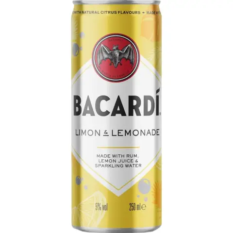 Bacardi None Bacardi Limon & Lemonade 250ML