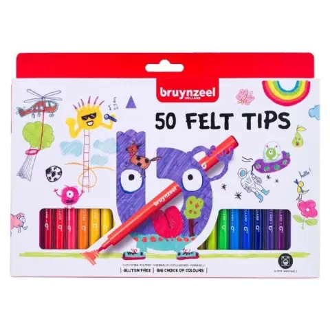 BRUYNZEEL Felt Tip Set 50 Colours