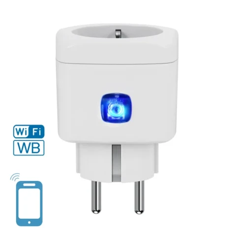 Aigostar WiFi WB Smart Plug Adapter MAX.2300W,10A 250V~ Fernbedienung Sprachsteuerung Timer-Funktion Einfache Einrichtung