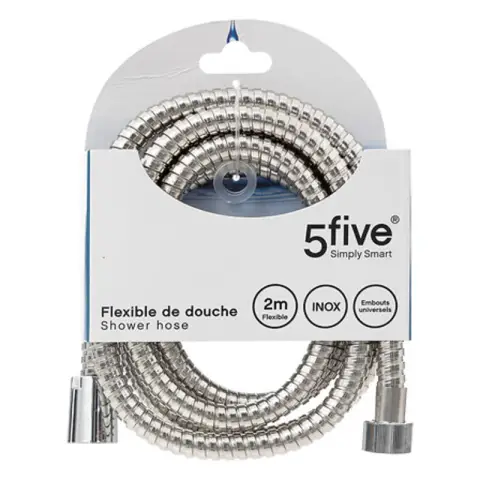 5Five Tuyau de douche en acier inoxydable - 200 cm
