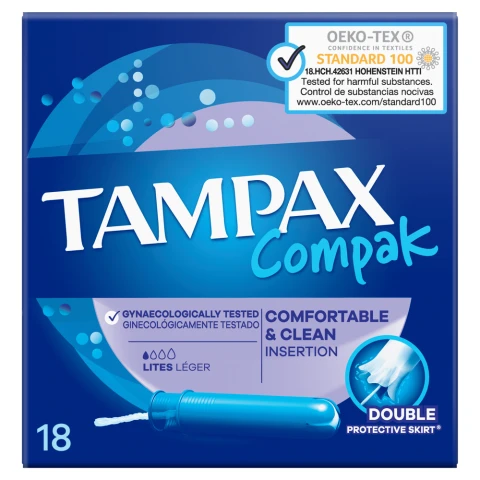 Tampax Compak Lites Tampons With Applicator X18