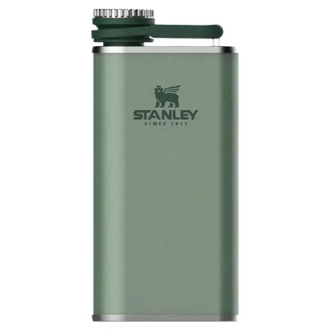 Stanley Klassischer, leicht zu befüllender Flachmann mit breiter Öffnung, 230 ml, Hammertone Green