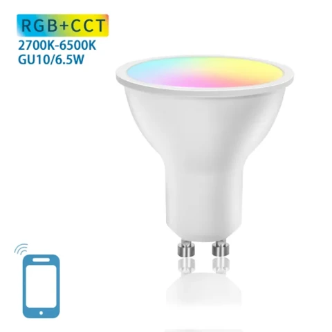 Aigostar Spot LED Aigostar GU10 Culot Smart LED Wifi LED + Bluetooth RGB + Couleur Personnalisable 6.5W