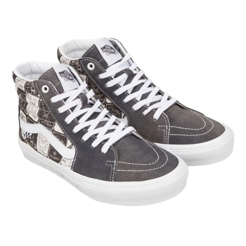Vans Unisex Skateboarding Schoenen - Daniel Johnston SKate SK8-Hi - Zwart en Wit - EU 44