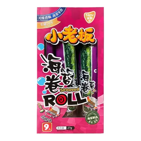 small bass Grilled Seaweed Rolls (Barbecue Flavor)27g 小老板烤海苔卷（烧烤味）27g
