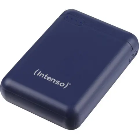 Intenso XS10000 Power Bank 10000 mAh LiPo Dark Blue Comes with Charging Status Display Power Bank