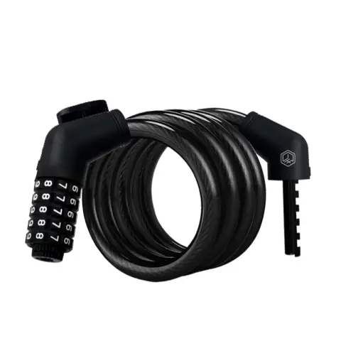 J.Zao Bicycle Lock Cable with Five-Digit Combination - Anti-Theft Scooter Lock, With Mounting Bracket