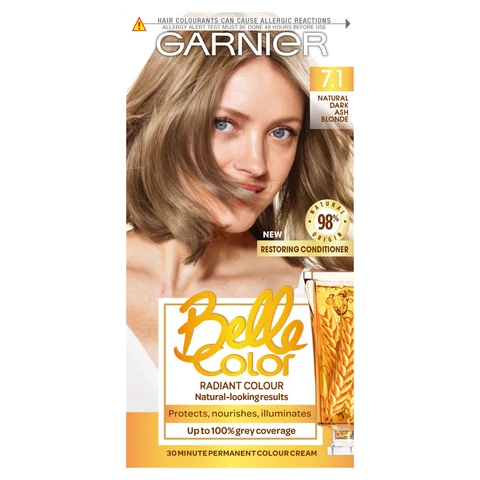 Garnier Belle Permanent Hair Dye Colour 7.1 Natural Dark Ash Blonde 10 ml
