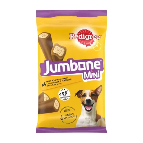 Pedigree Jumbone Mini Snacks pour chiens Poulet Agneau 160g