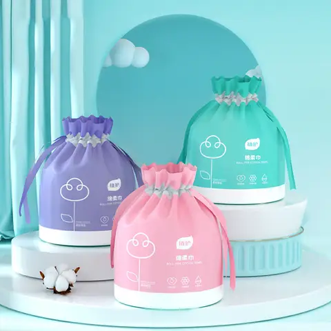 BOTARE 3-Pack 40 vellen per rol Rol gezichtshanddoeken Dik, droog en nat gebruik Trekkoord 3-pack