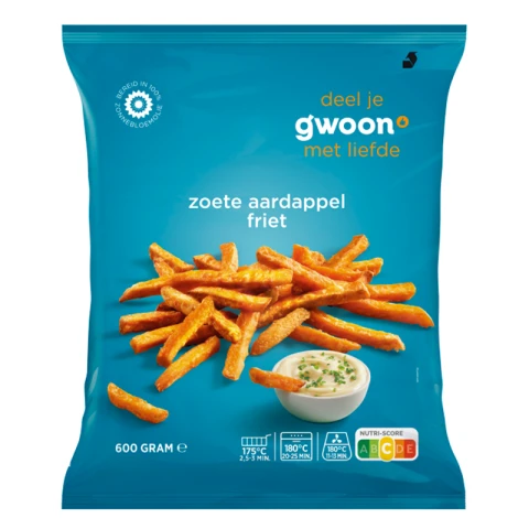 Gwoon Zoete Aardappelfriet 600g