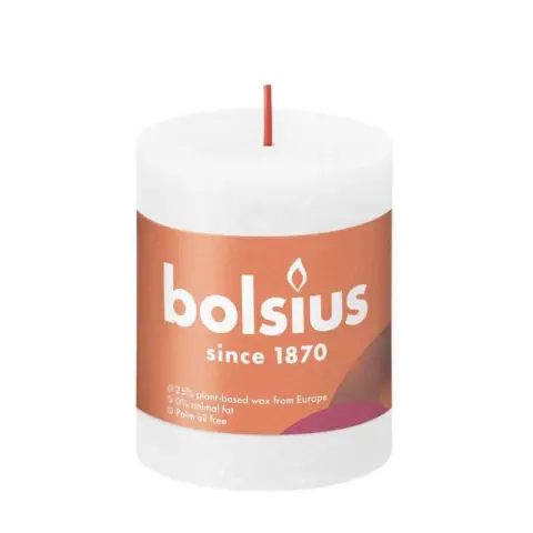 BOLSIUS Rustic Candle Shine 8 cm Cloudy White