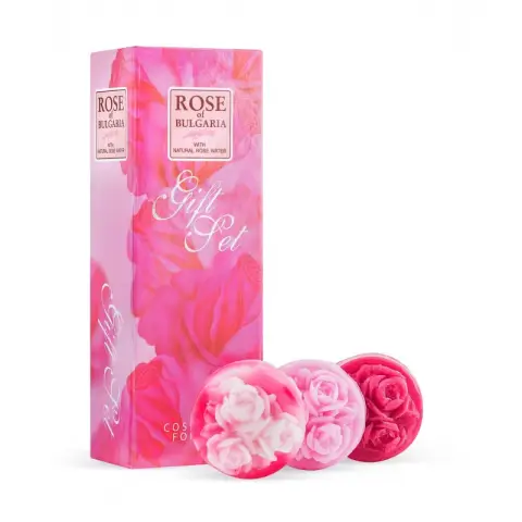 Rose of Bulgaria - Gift Set with 3 hand made Glycerin Soaps