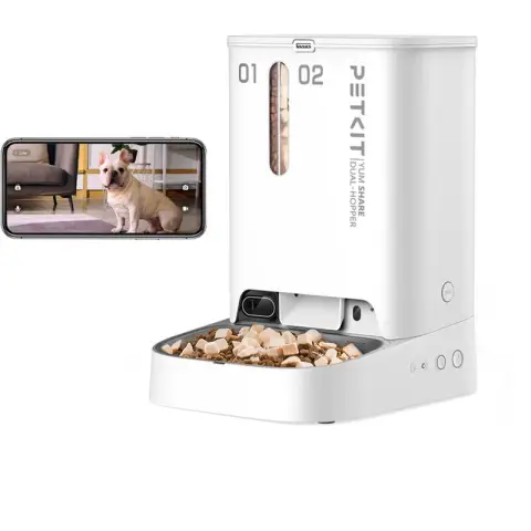 PETKIT YumShare Smart Pet Feeder mit zwei Trichtern - mit Kamera