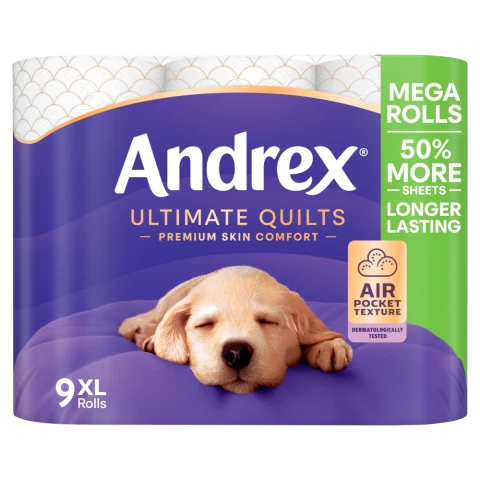 Andrex Ultimate Quilts Toilet roll 9 Mega Rolls