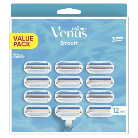 Lames lisses Venus avec coussinets de protection 12 pièces