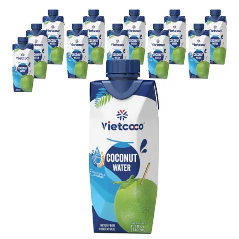 Vietcoco Coconut Water 330ml x12 – Large Package Coconut Water 0.3 L Large Package
