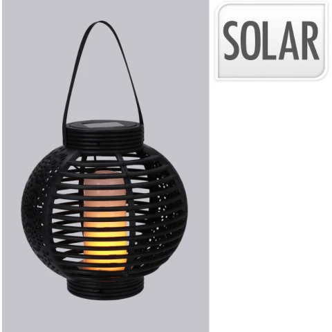 Solar Lantaarn Dia 20Cm Zwart