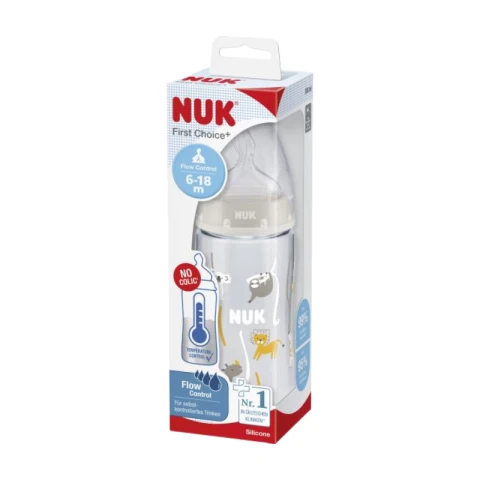 NUK First Choice+ Babyflasche mit Temperature Control (6-18 Monate) 300 ml