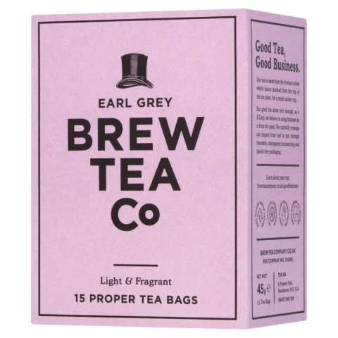 Brew Tea Co Earl Grey Tea (15 Proper Tea Bags) 75g