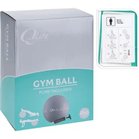 Ballon de gymnastique Yoga Pompe - Fitness Yoga Core 65cm