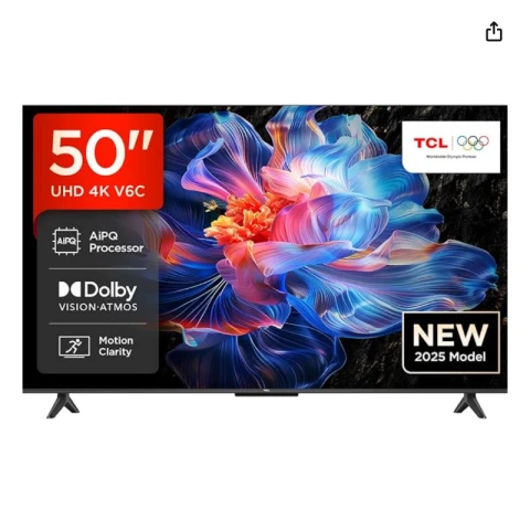 TCL 50V6C 50 Zoll 4K UHD  Smart TV  HDR10+, HVA-Panel, Dolby Vision