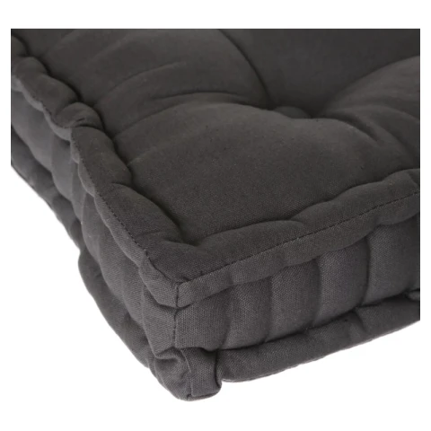 Coussin de chaise - 40 x 40 x 8 cm - Gris foncé