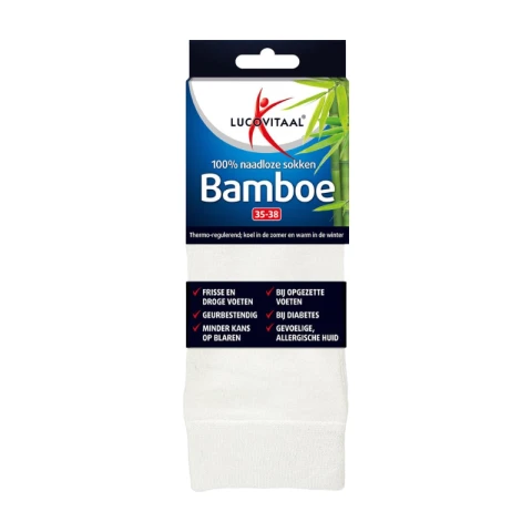 Lucovitaal Long Sock Bamboo 35–38 white