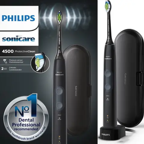 Philips Sonicare ProtectiveClean 4500 elektrische Zahnbürste - Schwarz