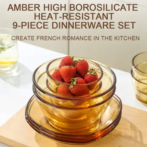 Maxcook Set of 9pcs Glass Dinnerware MCTZ0767