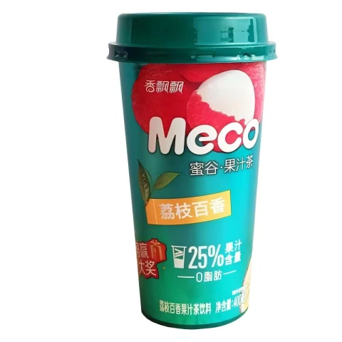 Xiang Piao Piao Meco Lychee and Passion Fruit Tea 400ml 香飘飘果汁茶荔枝百香400ml