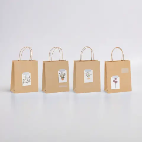 Mikirei Gift Bags Occasional Kraft Assorted Medium 8pcs
