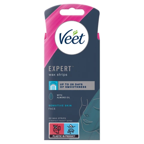 Veet 20 Expert Wax Strips with Almond Oil