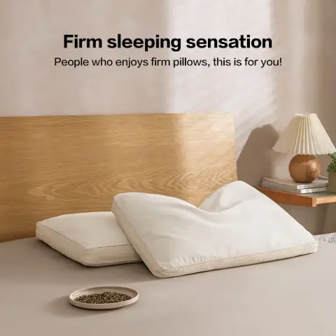 J.Zao Classic Buckwheat Pillow - 100% Buckwheat Hulls, Adjustable Pillow Buckwheat Pillow , Enhanced Breathability