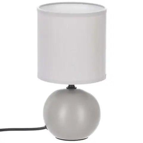 Timéo Bol Tafellamp Slaapkamerlamp Bureaulamp Nachtlamp - Hoogte 25 cm - Lichtgrijs